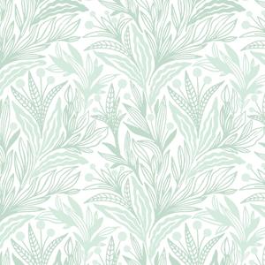 Dimoon 17.3" X 98.4" Peel and Stick Wallpaper Green White Boho Contact Paper Modern Floral Leaf Wallpaper Renter Friendly Waterproof Removable Self Adhesive Wall Paper Bedroom Bathroom Cabinets Vinyl