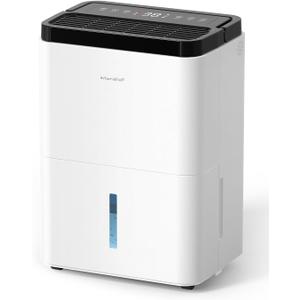 3000 Sq.Ft Dehumidifiers for Home with Drain Hose 35 Pints, Compressor Dehumidifier Smart Humidity Control, 3 Modes, 24H Timer, Auto-Defrost, Dry Clothes Dehumidifiers for Basement Bathroom Bedroom