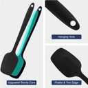 Premium 5-Piece Silicone Spatula Set, 446F Heat Resistant for Nonstick Cookware & Baking, Food Grade, Hand Wash RecommendedBlack)