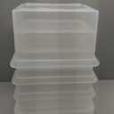 IRIS USA File Box, Plastic File Organizer with Lids for Letter/Legal File, Portable Document Box For Moving, Storage Bin with Durable and Secure Lid, Stackable Nestable BPA-Free, Clear 35 Qt. 4 Pack