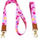 Esther Neck and Wrist Lanyard Set for Keys, ID Badges, Phone and Wallet,Cute Lanyard for Women, Girls and Teacher