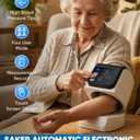 Saker Blood Pressure Monitor Upper Arm, Automatic BP Monitor for Home Use, No-Wrap Auto-Fit Design, Fits 8.5"15.7", Large Display, 4 Users with 199 Readings Each, One-Touch (U90B)