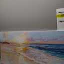 Art Hand Painted Ocean Landscape Oil Painting Sea Sunset Landscape Modern Abstract Art Home Wall Decoration 24x48 Inches (Yi031)