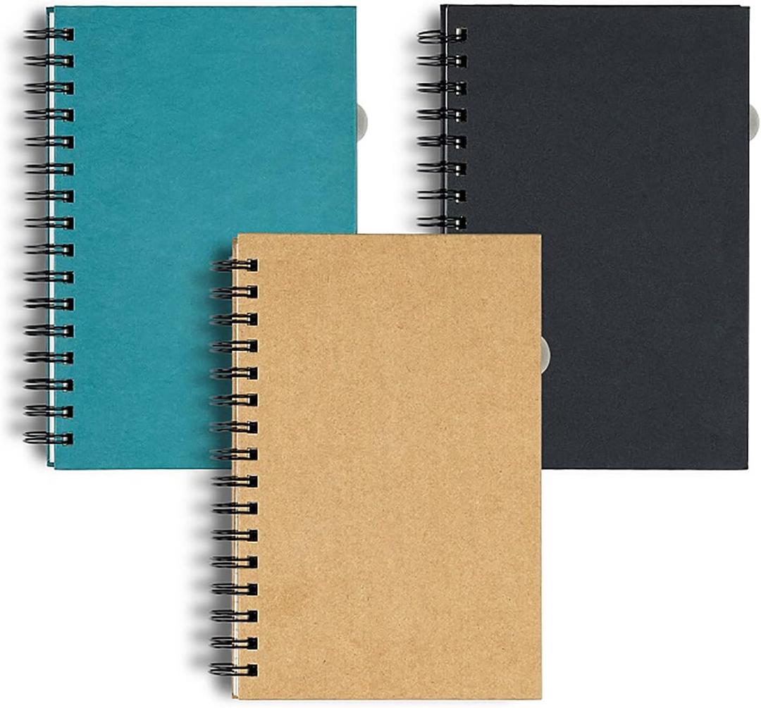 3 Packs Spiral Notebook, Spiral Ruled Journal with Hard Cover, 5.5" x 8.5", 240 Pages, 100 GSM Paper, Notebooks for Work School Note Taking (5.5x8.5)