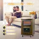 1500W Realsmart Space Infrared Heaters for Indoor Use Large room Electric Quartz Heater with Remote Control Wheels LCD Display 3 Heating Modes 12H Timer Overheat Tip Over Protection Safe
