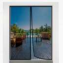 Magnetic Screen Door for 72"x80" French Door, Durable Fiberglass Double Door Screen Mesh Curtain Fits Door Opening up to 70" x79 Keep Bugs Out