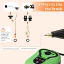 Steam Cleaner, Handheld Steam Cleaner for Home Car Furniture Bathroom, 2500W High Pressure Steam Cleaner, 1.2L Water Capacity, 6 Adjustable Speeds, 4 Brush Heads, Steamer for Cleaning (Green)