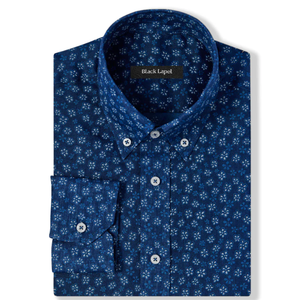 Men's Collared T Shirt, Blue Size XL