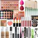 All in One Makeup Kit for Women Full Kit, Professional Travel Makeup Kit for Women & Teens, Foundation Eyeshadow Lipstick Brow Pencil Eyeliner Contour Powder, Complete Make Up Gift Set for Beginners