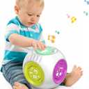 Bilingual Educational Toy for 1 Year Old Boy Girl, Musical Learning Cube Baby Toy 6-9-12-18 Month, Birthday Gift for 1 Year Old Boy Toy, Christmas Toy for 1+ Year Old Girl Gifts