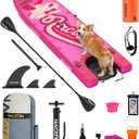 NACATIN Inflatable Stand Up Paddle Board - Premium SUP Board with Dog Ramp Kit, Complete SUP Set Paddle Boards for Adults with Single/Double Paddle, Backpack, Suitable for Paddle Boarding with Dog