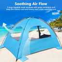 NXONE Beach Tent Sun Shelter with UPF 50+ UV Protection, Lightweight Easy Setup Portable Beach Canopy for Family, Large Space for Beach, Camping & Outdoor, 3/4/6 Person