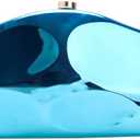 Aligoo Acrylic Clutch Purses for Women Formal Evening Bag Irregular Shell Handbag for wedding party (Blue)