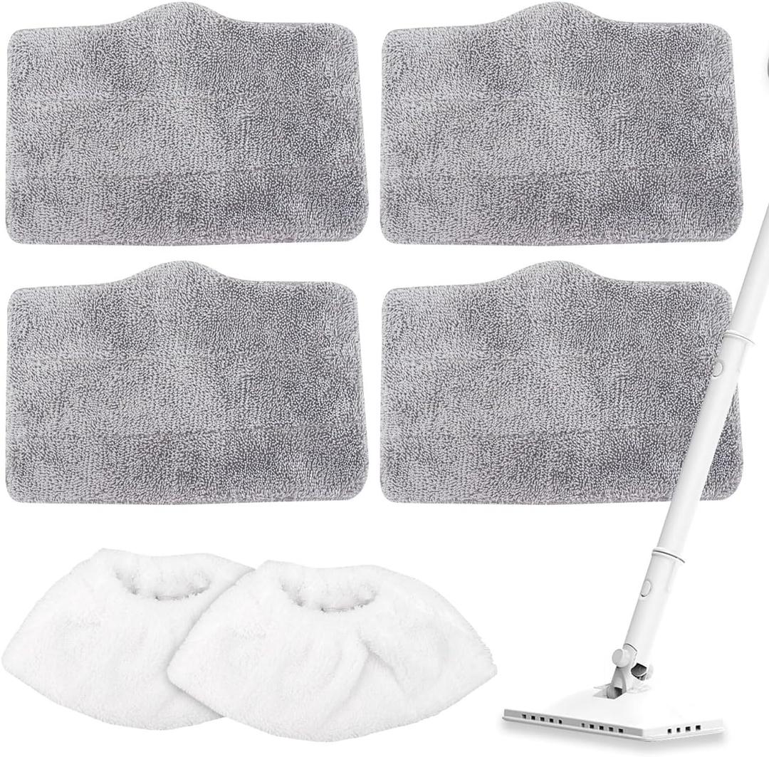 Microfiber Steam Mop Pads Compatible with ACHTFACH & ScrubWiz Steam Mop, Washable & Reusable Microfiber Steam Mop Cloth for All Types of Surfaces