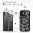 AIGOMARA Case for iPhone 11 [Compatible with MagSafe] Black Ribbon Bow Pattern Design Soft TPU Bumper Hard PC Back Anti-Fall Shockproof Protective Slim Magnetic Cover for Women Girls