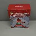 JOYHALO 6FT Christmas Inflatables Hanging Santa Claus Decorations Outside, Santa Hanging from Roof with Gift Bag, Build-in LED Lights, Blow Up Yard Decorations for Indoor, Lawn, Party Decor