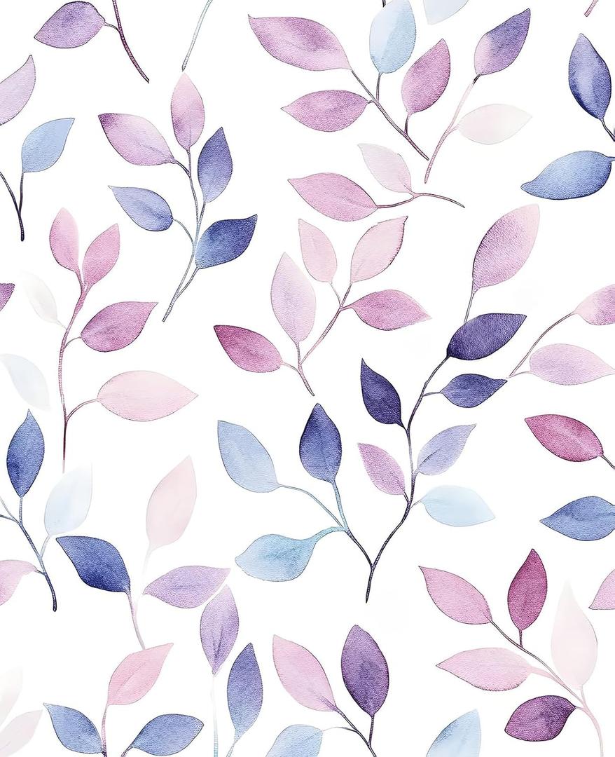 Dreamy Watercolor Botanical Peel and Stick Wallpaper 17.5" x 393"