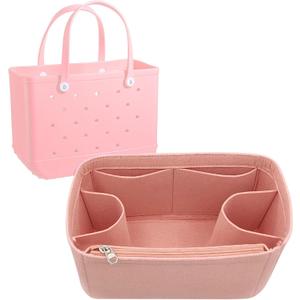Lckaey Beach Bag organizer for bogg accessories Large Organizer Storage for Bogg Bag Organizing divider cooler insert 3018Pink-L