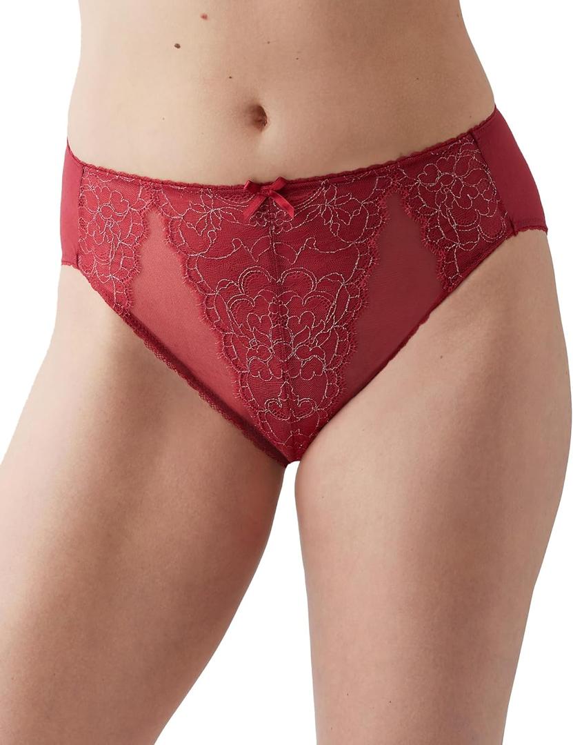 Wacoal Women's Retro Chic Hi-Cut Brief Pant (Red, XXL)