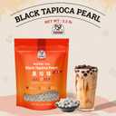 52USA Boba Tapioca Pearls 2.2LB, Finest Bubble Tea Pearl, Quick Cook Black Plearls for Milk Tea, Smoothies, Desserts and Drinks (Pack of 2)