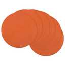 SHACOS Round Placemats Set of 6 Polyester 15 inch Round Braided Place Mats Washable Non Slip Kitchen Dining Table Mats Autumn Fall Placemats Decor, Bright Orange