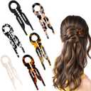 New Large Curved Hair Pins, Elegant French Hair Pin, Serrated Anti-Slip Design Hairpins, Hair Accessories for Women Updos, Chignon, Bun & Twist Hairstyles, Suitable for All Hair Types (6pcs)