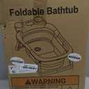 Baby Bathtub, Collapsible Newborn Bathtub for Infant to Toddler 0-24 Months with Soft Cushion and Thermometer,Portable Travel Newborn Tub with No-Slip Feet, Baby Shower Gifts,Grey