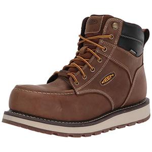 KEEN Utility Men's Cincinnati 6" Composite Toe Waterproof Wedge Work Boots, Belgian/Sandshell, 11 Wide US