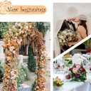 Adorox 7.8ft Garden Arch Trellis for Climbing Plants, Metal Arch Frame, Pumpkin Archway Outdoor Garden Arbors and Arches for Halloween Christmas Birthday Party Baby Shower Decoration(Black)