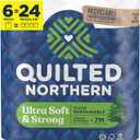 Quilted Northern Ultra Soft & Strong Toilet Paper, 6 Mega Rolls = 24 Regular Rolls, 5X Stronger*, Premium Soft Toilet Tissue with Recyclable Paper Packaging