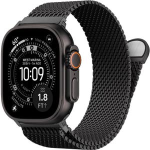 BXUXOHS Milanese Mesh Loop Compatible for Apple Watch Ultra 3/2/1 Band 49mm 46mm 45mm 44mm 42mm Men Women,Stainless Steel Metal Magnetic Strap for iWatch Series 11/10/9/8/7/6/5/4/SE 3/2/1
