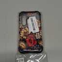 for Galaxy S24 Case,3 in 1 Floral Pattern Heavy Duty Shockproof Soft Silicone Rubber Bumper+Hard Plastic Hybrid Protective Cover for Samsung Galaxy S24 6.2",Black Flower