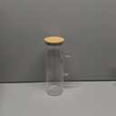 hjn Glass Pitcher with Lid Glass Water Carafe with Handle, Fridge Water Jug Cold or Hot Beverages, Iced Tea, Milk, Juice 1500ml/51oz &