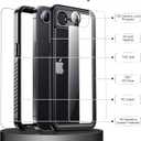 Temdan Compatible with iPhone 16e Case Waterproof, Built-in Screen & Camera Protector IP68 Underwater Full Body 16FT Military Dropproof Shockproof Phone Case for iPhone 16e 6.1"-Black/Clear