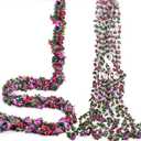 Miracliy 8Pcs 66FT Purple Flower Garland, Artificial Rose Floral Vines Fake Hanging Spring Flower Garland for Wall Backdrop Wedding Arch Tea Party Door Mantle Decoration