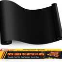 Large Oven Liners for Bottom of Oven, 17"x75" Heavy Duty Non-Stick Oven Liner Mat, Reusable Heat Resistant Grill & Baking Mat, BPA/PFOA Free Roaster Liners, Fits Electric, Gas, Toaster Ovens (Black) (75 Inch Roll)