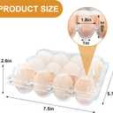 100 Pack 12 Count Plastic Egg Cartons Bulk Cheap Clear Reusable | Egg Cartons Bulk, Egg Holder for Fridge, Egg Organizer for Refrigerator, Egg Storage for Refrigerator.