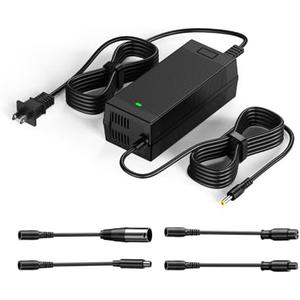 WUKUR 54.6V 2A Electric Scooter Charger 5 Connectors for 48V Lithium Batteries Compatible with Lectric XP 2.0/3.0, for Ecotric City/Beach, for Evercross H5/H7 Ebike