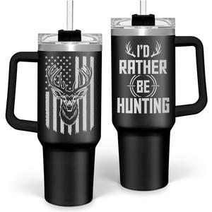 Dad 40 oz Stainless Steel Insulated Tumbler With Handle & Straw Lid for Dad on Fathers Day, Birthday, Christmas or Valentine's Day