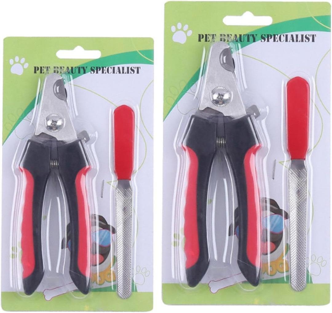 Pet Nail Clippers Big Dog Nail Clippers Nail Clippers Multifunctional cat Scissors (Paper Cards (Small Red)