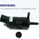 385-232316B Windshield Washer Pump (Rear) w/Grommet - Compatible with Chevrolet (Chevy), Buick, GMC, Cadillac, Pontiac - Replaces OEM #: 89001126, 22127573, 22087136, 22054177