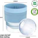 Whiskey Glasses,8-piece set (4 Crystal Glasses, 4 Round Ice Ball Molds) In Gift Box, 10 oz Old Fashioned,2.5 Inches Sphere Ice Ball,Cocktails,Brandy,Whiskey Gift for Men at Home Bar