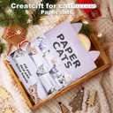 3 x DIY Paper Cats Origami Kit, Cute Animals Shaped 3D Origami Kit, Christmas Decoration Kits, Fold Your Own Papers Cat Figures, Christmas Gifts for Men, Women (Cats)