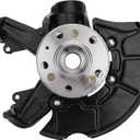 HARUMA 698-375 Front Left Wheel Hub Bearing & Steering Knuckle Assembly Driver Side for VW 1998-2010 Beetle, 2010 Beetle Cabrio, 1999-2010 Golf, 1999 2000 2001 2002 2003 2004 2005 Jetta, 1J0498465