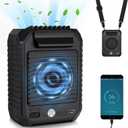 RNKRUN Portable Waist Clip Fan, 10000mAh Rechargeable Personal Neck Fan Battery Operated 6500RPM Powerful Wind Belt Cooling Small Fan for Men Camping Outdoor Workers Travel Farm Hiking (A-black)