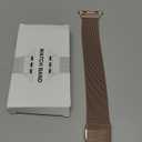 Original Milanese Loop Band Compatible with Apple Watch 38mm 40mm 41mm 42mm 44mm 45mm 46mm 49mm - Women & Men Magnetic Closure Adjustable Metal Strap for iWatch Series 11 10 9 8 7 6 5 4 SE2 3 Ultra2 3 (Rose Gold)