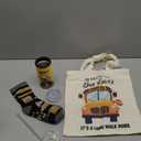 4 Pcs School Bus Driver Gifts Appreciation Gifts for Women Men 12 oz Stainless Steel Bus Driver Tumbler and Lids Funny Canvas Bag Keychain Socks(Black Gray,Normal Tumbler)
