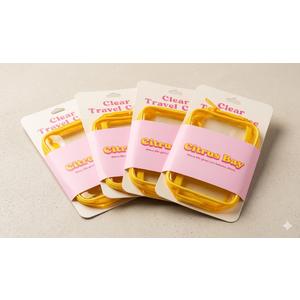 Citrus Clear Travel Case 4 Pack