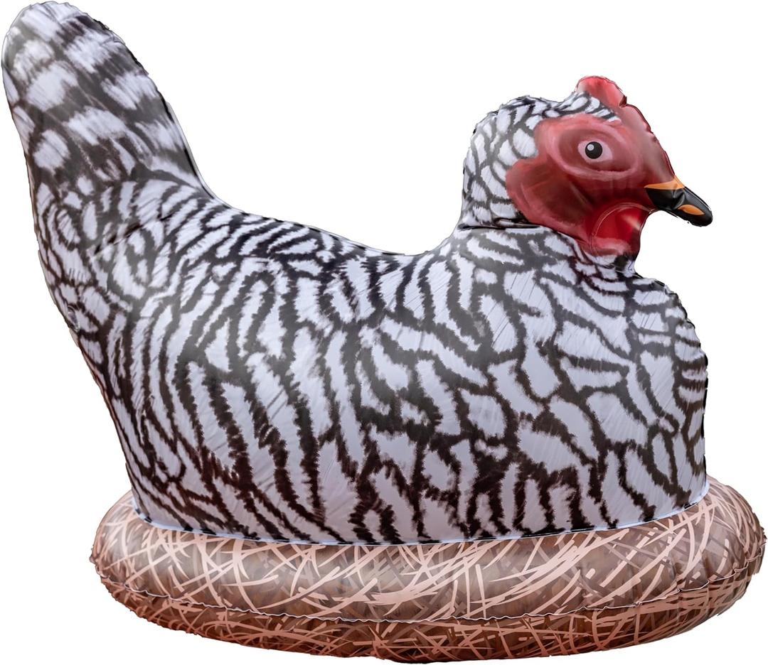 Inflatable Chicken, Decorations for Birthday Party Supplies Toy, Wild West Farm Theme Gifts, Blow Up Hen Decor, Inflables Para Fiestas, Halloween Rooster, Big Stuff Fun Decoy, Giant Size