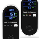 Gas & Carbon Monoxide Detector, 4-in-1 Carbon Monoxide Alarm,Fahrenheit(°F) & Humidity,Natural Gas Detector,Methane,Propane & CO Detector for Home,RV,Apartment